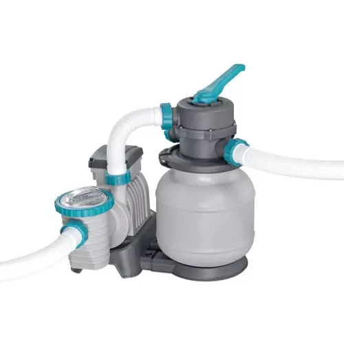 BESTWAY Power Steel csővázas medence szett, 549 × 274 × 122 cm, homokszűrős, létrával, takaróponyvával (56466)