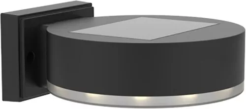 Napelemes fali lámpa, Strend Pro Garden, fekete, 2 db, 14 x 12 x 5,5 cm, SMD LED, melegfehér fény, akkumulátoros, műanyag