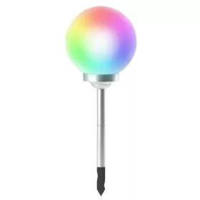   Napelemes kerti lámpa, Strend Pro Garden Rainbow, szürke, 30 x 73 cm, 4 LED, színváltós, műanyag, akkumulátoros, automatikus kapcsolás