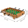 Csocsóasztal, Neo-Sport NS-436, zöld, 51 x 29,5 x 12 cm, hordozható, 18 játékos, 2 labda, 6 krómozott rúd, csúszásgátló fogantyúk, kézi számláló