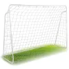 Futballkapu, Neo-Sport, 245 x 155 x 80 cm, PE háló, fém váz, időjárásálló, célzó ponyvával, rögzítővel, szerszám nélkül szerelhető
