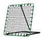 Visszapattanó futball edzőkapu, Neo-Sport, 120 x 120 cm, zöld keret, fekete PE háló, fém váz, időjárásálló, 4 db rögzítő