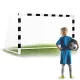 Futballkapu, Neo-Sport NS-460, 300 x 160 x 90 cm, fekete-fehér, fehér PE háló, fém váz, időjárásálló, keretvédő fedéllel, szerszám nélkül összeszerelhető