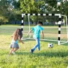 Futballkapu, Neo-Sport NS-464, 180 x 120 x 60 cm, fekete-fehér, fehér PE háló, fém váz, időjárásálló, keretvédő fedéllel, szerszám nélkül összeszerelhető