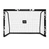 Futballkapu, Neo-Sport NS-472, 300 x 200 x 120 cm, fekete keret, fekete PE háló, fém váz, időjárásálló, keretvédő fedéllel, szerszám nélkül összeszerelhető