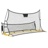 Visszapattanó futball edzőháló, Neo-Sport, 210 x 120 x 35 cm, kétoldalas, 2 az 1-ben, fém váz, fekete PE háló, 4 db rögzítő, beltéri és kültéri