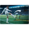 Visszapattanó futball edzőháló, Neo-Sport, 210 x 120 x 35 cm, kétoldalas, 2 az 1-ben, fém váz, fekete PE háló, 4 db rögzítő, beltéri és kültéri