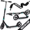 Klasszikus roller, SOKE City, türkiz, összecsukható, 20 cm 88A PU kerekek, ABEC-9 csapágy, kézi és lábfék, állítható magasság, maximum 100 kg