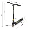 Kaszkadőr roller, SOKE PRO, arany, mintás, 85 cm, 11 cm 88A PU kerekek, ABEC-9 csapágy, HIC kompresszió, Y kormány, max. 100 kg