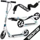 Klasszikus roller, SOKE City, fehér, összecsukható, 20 cm 88A PU kerekek, ABEC-9 csapágy, kézi és lábfék, állítható magasság, maximum 100 kg