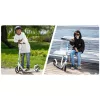 Klasszikus roller, SOKE City, fehér, összecsukható, 20 cm 88A PU kerekek, ABEC-9 csapágy, kézi és lábfék, állítható magasság, maximum 100 kg