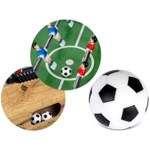 Csocsóasztal, Neo-Sport NS-805, zöld/fa, 115 x 60 x 78 cm, állítható lábak, 22 játékos, 3 labda, 8 krómozott rúd, csúszásgátló fogantyúk, kézi számláló