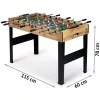 Csocsóasztal, Neo-Sport NS-805, zöld/fa, 115 x 60 x 78 cm, állítható lábak, 22 játékos, 3 labda, 8 krómozott rúd, csúszásgátló fogantyúk, kézi számláló