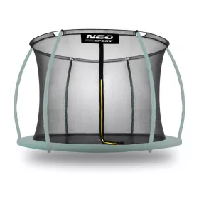   Trambulin belső védőháló, Neo-Sport 1831, átmérő: 252 cm, magasság: 180 cm, 6 oszlophoz, polietilén, cipzáras bejárat