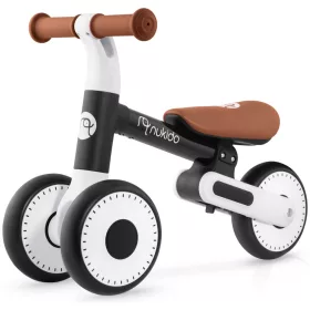   Háromkerekű futóbicikli, Nukido NK-603, fekete, EVA habkerekek 15 cm, állítható ülésmagasság 25-28 cm, kormányfordulás határoló, 12 hónapos kortól (TE760300)