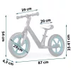 Kétkerekű futóbicikli, Nukido Light Flee, fekete, EVA habkerekek 29 cm, tartós nylon váz, állítható ülésmagasság 35-41 cm, puha ülés, gumírozott markolat, szuperkönnyű (TE760420)