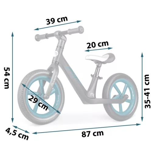 Kétkerekű futóbicikli, Nukido Light Flee, fekete, EVA habkerekek 29 cm, tartós nylon váz, állítható ülésmagasság 35-41 cm, puha ülés, gumírozott markolat, szuperkönnyű (TE760420)