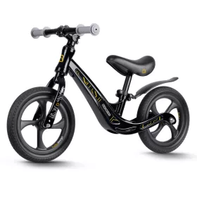  Kétkerekű futóbicikli, Ricokids Funnu, fekete, magnézium váz, EVA habkerekek 29 cm, állítható ülésmagasság 35-42 cm, gumírozott markolatok ütközőkkel, könnyű (TE760500)