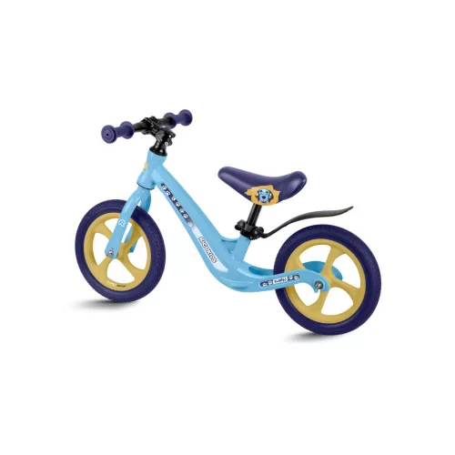 Kétkerekű futóbicikli, Ricokids Funnu, világoskék, magnézium váz, EVA habkerekek 29 cm, állítható ülésmagasság 35-42 cm, gumírozott markolatok ütközőkkel, könnyű (TE760505)