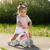 Háromkerekű futóbicikli, Ricokids, rózsaszín, EVA habkerekek 15 cm, acél váz, kormányfordulás határoló, gumírozott markolat, 12 hónapos kortól