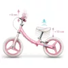 Kétkerekű futóbicikli, Ricokids Fun Adventure, rózsaszín, acél váz, EVA hab kerekek 29 cm, állítható ülésmagasság 32-42 cm, hátsó fék, ultrakönnyű (TE760801)