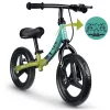 Kétkerekű futóbicikli, Ricokids Fun Adventure, zöld, acél váz, EVA hab kerekek 29 cm, állítható ülésmagasság 32-42 cm, hátsó fék, ultrakönnyű (TE760802)