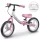 Kétkerekű futóbicikli, Ricokids Fun Adventure, pink, acél váz, EVA hab kerekek 29 cm, állítható ülésmagasság 32-42 cm, hátsó fék, ultrakönnyű (TE760803)
