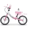 Kétkerekű futóbicikli, Ricokids Fun Adventure, pink, acél váz, EVA hab kerekek 29 cm, állítható ülésmagasság 32-42 cm, hátsó fék, ultrakönnyű (TE760803)