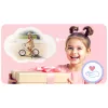 Kétkerekű futóbicikli, Ricokids Fun Adventure, pink, acél váz, EVA hab kerekek 29 cm, állítható ülésmagasság 32-42 cm, hátsó fék, ultrakönnyű (TE760803)