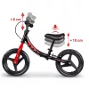 Kétkerekű futóbicikli, Ricokids Fun Adventure, fekete, acél váz, EVA hab kerekek 29 cm, állítható ülésmagasság 32-42 cm, hátsó fék, ultrakönnyű (TE760804)