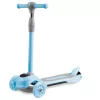 Háromkerekű roller, Ricokids Piko, kék, LED világítás a kerekekben és a fellépőben, állítható magasságú kormány, balanszos irányítás, EN 71, max. 35 kg