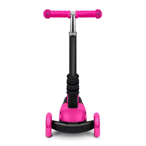 Háromkerekű roller, Ricokids Buggy, rózsaszín, 3 az 1-ben, LED világítás a kerekekben, állítható magasságú kormány és ülés, balanszos irányítás, EN 71, max. 30 kg