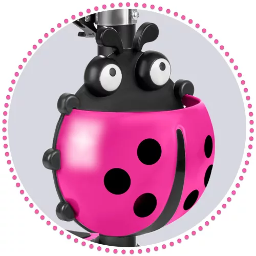 Háromkerekű roller, Ricokids Buggy, rózsaszín, 3 az 1-ben, LED világítás a kerekekben, állítható magasságú kormány és ülés, balanszos irányítás, EN 71, max. 30 kg