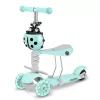 Háromkerekű roller, Ricokids Buggy, mentazöld, 3 az 1-ben, LED világítás a kerekekben, állítható magasságú kormány és ülés, balanszos irányítás, EN 71, max. 30 kg