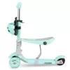 Háromkerekű roller, Ricokids Buggy, mentazöld, 3 az 1-ben, LED világítás a kerekekben, állítható magasságú kormány és ülés, balanszos irányítás, EN 71, max. 30 kg