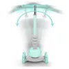 Háromkerekű roller, Ricokids Buggy, mentazöld, 3 az 1-ben, LED világítás a kerekekben, állítható magasságú kormány és ülés, balanszos irányítás, EN 71, max. 30 kg