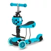 Háromkerekű roller, Ricokids Buggy, türkiz, 3 az 1-ben, LED világítás a kerekekben, állítható magasságú kormány és ülés, balanszos irányítás, EN 71, max. 30 kg