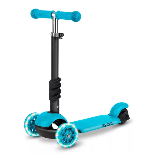 Háromkerekű roller, Ricokids Buggy, türkiz, 3 az 1-ben, LED világítás a kerekekben, állítható magasságú kormány és ülés, balanszos irányítás, EN 71, max. 30 kg