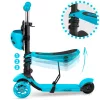 Háromkerekű roller, Ricokids Buggy, türkiz, 3 az 1-ben, LED világítás a kerekekben, állítható magasságú kormány és ülés, balanszos irányítás, EN 71, max. 30 kg