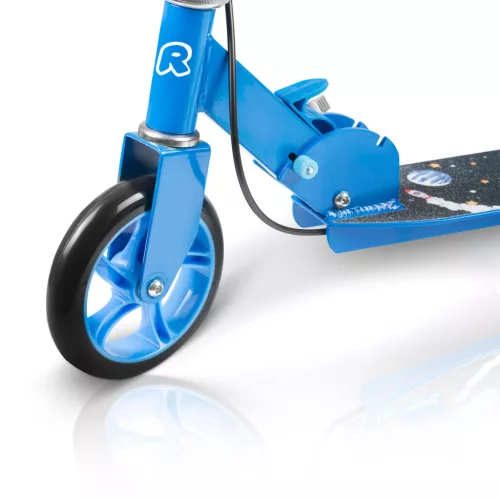 Gyerek roller, Ricokids Kodi, kék, 14,5 cm PU kerekek, összecsukható, állítható kormány, kézifék és lábfék, ABEC-7 csapágy, 3–8 éveseknek, max. 50 kg