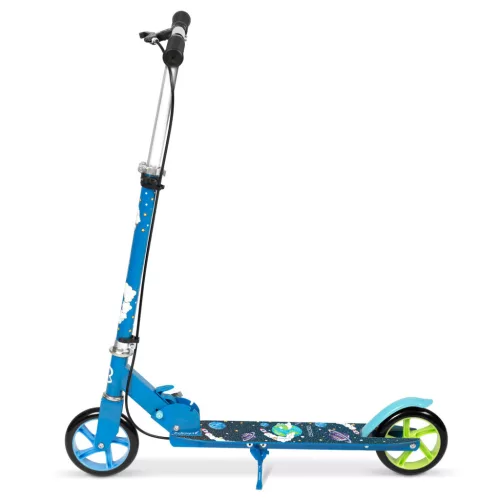 Gyerek roller, Ricokids Kodi, kék, 14,5 cm PU kerekek, összecsukható, állítható kormány, kézifék és lábfék, ABEC-7 csapágy, 3–8 éveseknek, max. 50 kg
