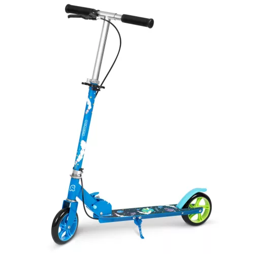 Gyerek roller, Ricokids Kodi, kék, 14,5 cm PU kerekek, összecsukható, állítható kormány, kézifék és lábfék, ABEC-7 csapágy, 3–8 éveseknek, max. 50 kg