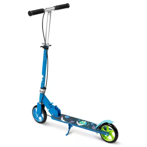 Gyerek roller, Ricokids Kodi, kék, 14,5 cm PU kerekek, összecsukható, állítható kormány, kézifék és lábfék, ABEC-7 csapágy, 3–8 éveseknek, max. 50 kg