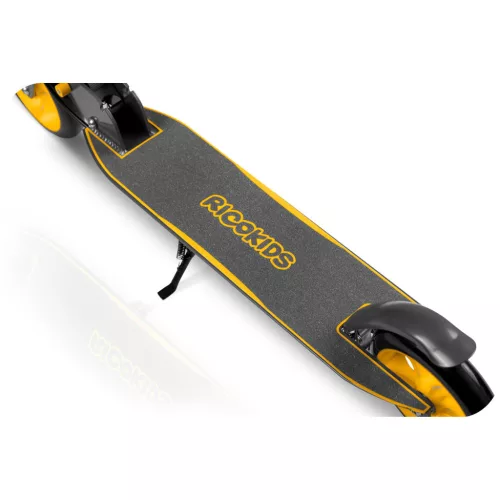 Gyerek roller, Ricokids Kodi, narancssárga, 14,5 cm PU kerekek, összecsukható, állítható kormány, kézifék és lábfék, ABEC-7 csapágy, 3–8 éveseknek, max. 50 kg