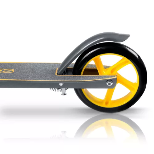 Gyerek roller, Ricokids Kodi, narancssárga, 14,5 cm PU kerekek, összecsukható, állítható kormány, kézifék és lábfék, ABEC-7 csapágy, 3–8 éveseknek, max. 50 kg