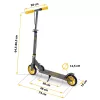 Gyerek roller, Ricokids Kodi, narancssárga, 14,5 cm PU kerekek, összecsukható, állítható kormány, kézifék és lábfék, ABEC-7 csapágy, 3–8 éveseknek, max. 50 kg