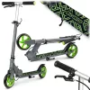 Gyerek roller, Ricokids Kodi, zöld, 14,5 cm PU kerekek, összecsukható, állítható kormány, kézifék és lábfék, ABEC-7 csapágy, 3–8 éveseknek, max. 50 kg