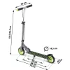 Gyerek roller, Ricokids Kodi, zöld, 14,5 cm PU kerekek, összecsukható, állítható kormány, kézifék és lábfék, ABEC-7 csapágy, 3–8 éveseknek, max. 50 kg