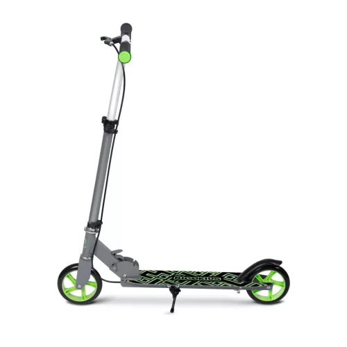 Gyerek roller, Ricokids Kodi, zöld, 14,5 cm PU kerekek, összecsukható, állítható kormány, kézifék és lábfék, ABEC-7 csapágy, 3–8 éveseknek, max. 50 kg