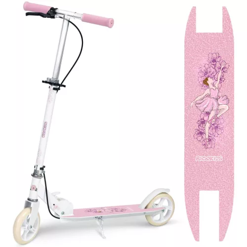 Gyerek roller, Ricokids Kodi, rózsaszín, 14,5 cm PU kerekek, összecsukható, állítható kormány, kézifék és lábfék, ABEC-7 csapágy, 3–8 éveseknek, max. 50 kg